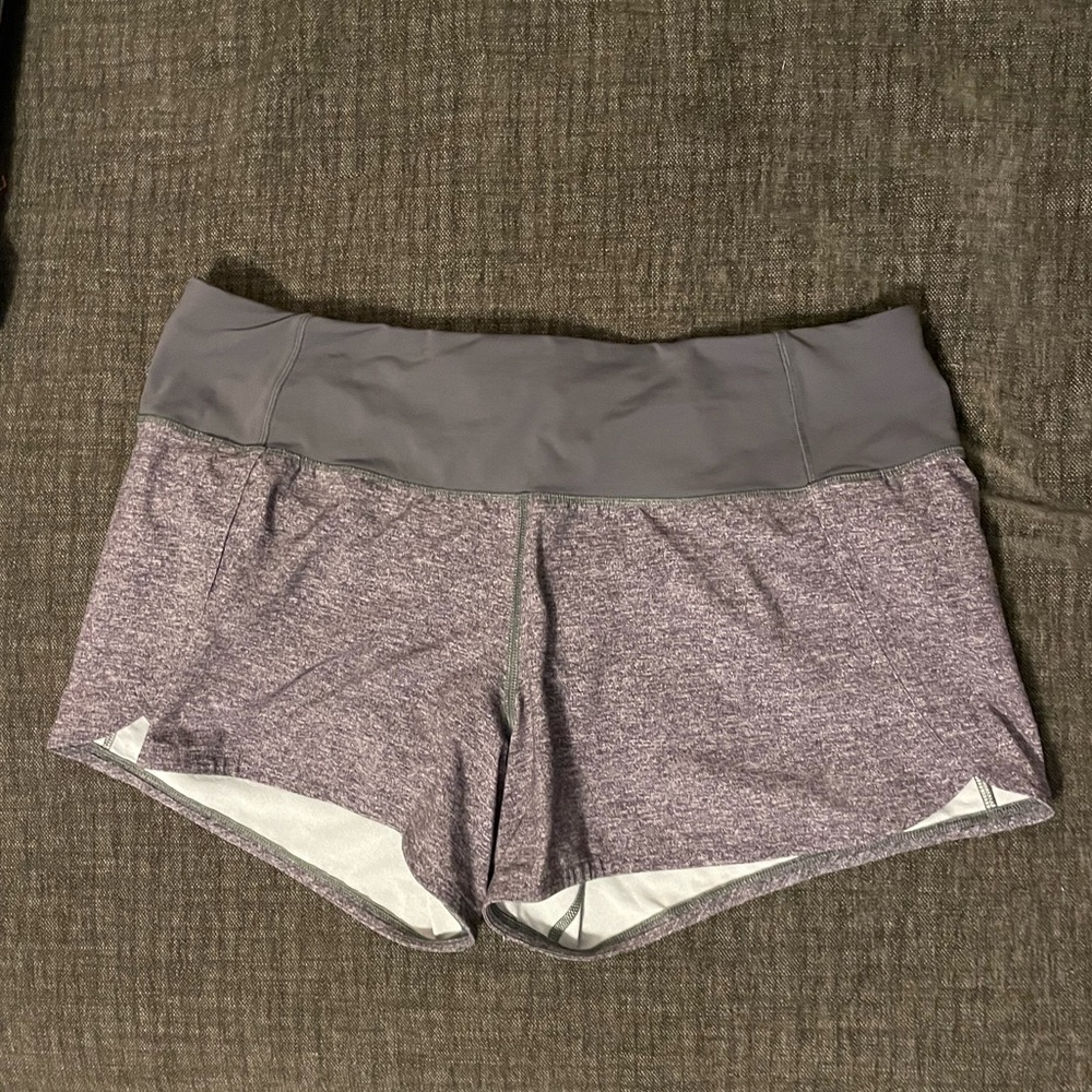 Lululemon Classic running short, heather gray, size 8